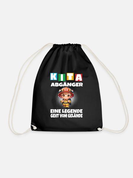 KITA Leavers School Child School Enrollment - Drawstring Bag - black