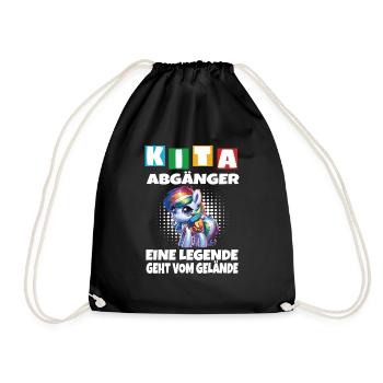 KITA Leavers School Child School Enrollment - Drawstring Bag - black - Front