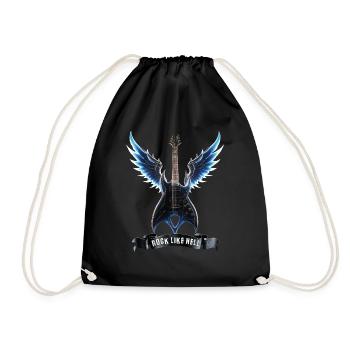 Rock Guitar 2024 01 - Drawstring Bag - black - Front