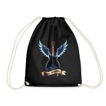 Rock Guitar 2024 04 - Drawstring Bag - black - Front
