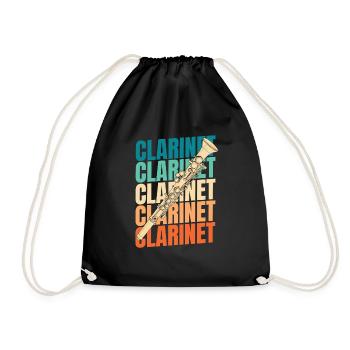 Clarinette, clarinettiste - Sac de sport léger - noir - Devant