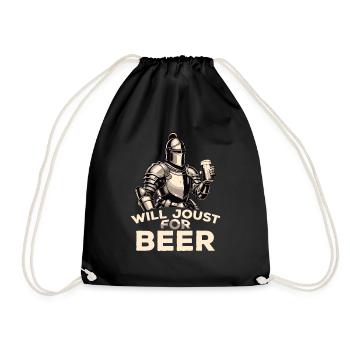 Joute de la bière Joute drôle Ren Faire - Sac de sport léger - noir - Devant