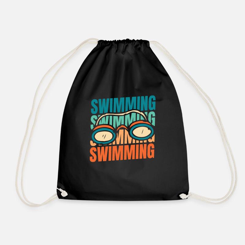 Schwimmen Schwimmer - Turnbeutel - Schwarz