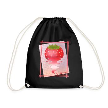 Strawberry Sunset Tee - Turnbeutel - Schwarz - Vorne