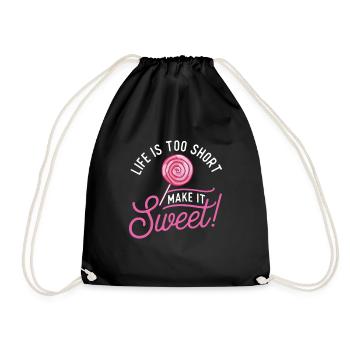 La vie est trop courte Rendez-la douce - Lollipop Candy - Sac de sport léger - noir - Devant