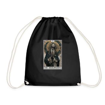 Tarotkarte The Hierophant Der Hierophant - Turnbeutel - Schwarz - Vorne