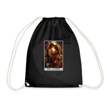 Tarot Cards Tarot Card The Lovers The Lovers - Drawstring Bag - black - Front