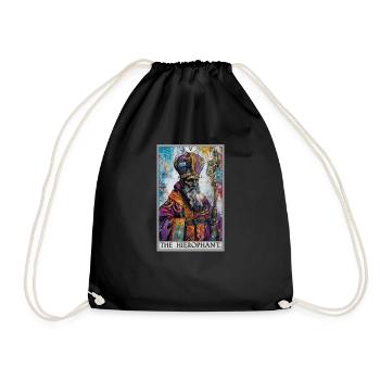Tarotkarte The Hierophant Der Hierophant - Turnbeutel - Schwarz - Vorne