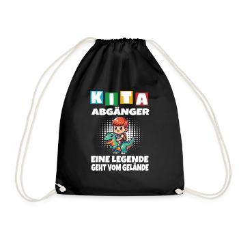 KITA Leavers School Child School Enrollment - Drawstring Bag - black - Front