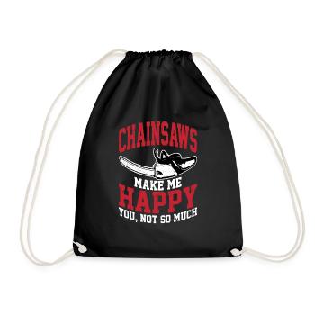Les tronçonneuses me rendent heureux toi, pas tellement l’exploitation forestière L - Sac de sport léger - noir - Devant