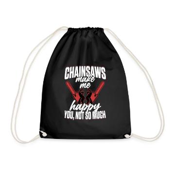 Les tronçonneuses me rendent heureux toi, pas tellement bûcheron lo - Sac de sport léger - noir - Devant