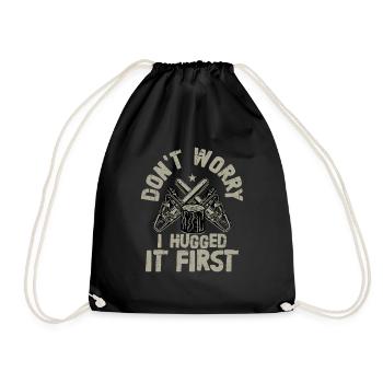 Ne vous inquiétez pas, je l’ai serré dans mes bras en premier, bûcheron forestier L - Sac de sport léger - noir - Devant