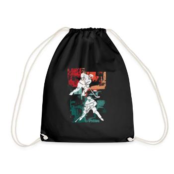 Ice Hockey Player Hockey Fan Ice Hockey Team - Drawstring Bag - black - Front