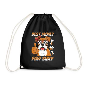 Boxer Dog German Boxer Mother - Drawstring Bag - black - Front