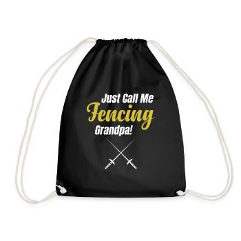 Just call me fencing grandpa! En Garde Athlete - Drawstring Bag - black - Front