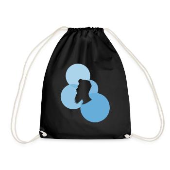 Poils du visage Moustache Moustache - Sac de sport léger - noir - Devant