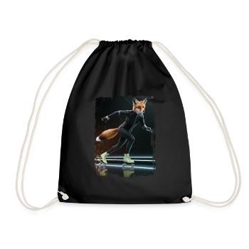 Fuchs Skating Geschenk - Turnbeutel - Schwarz - Vorne