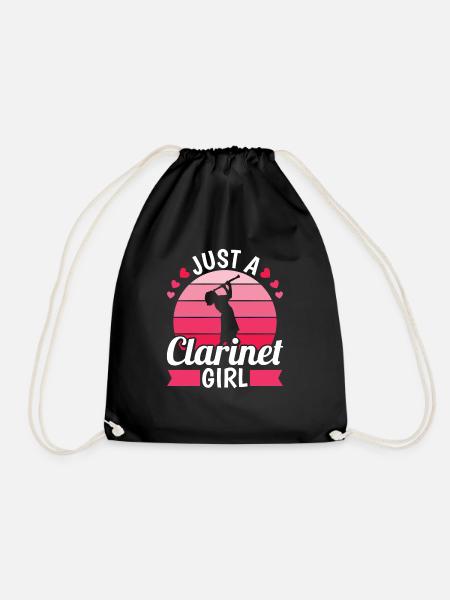 Klarinette Klarinettist Just A Clarinet Girl - Turnbeutel - Schwarz