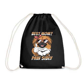 Pékinois Mutter Meilleure Maman Pawsibly - Sac de sport léger - noir - Devant