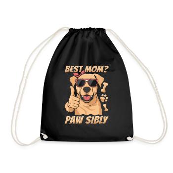 Labrador Mutter Meilleure maman Pawsibly - Sac de sport léger - noir - Devant