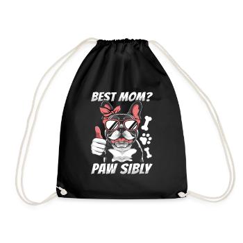 French Bulldog Mutter Best Mom Pawsibly - Turnbeutel - Schwarz - Vorne