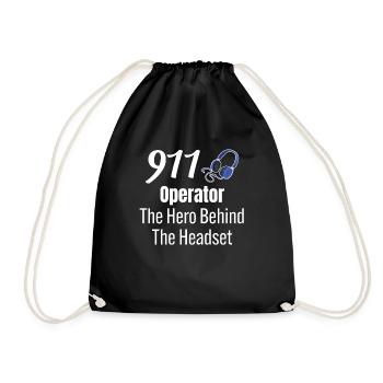 operator Der Held Hinter Dem Headset - Turnbeutel - Schwarz - Vorne