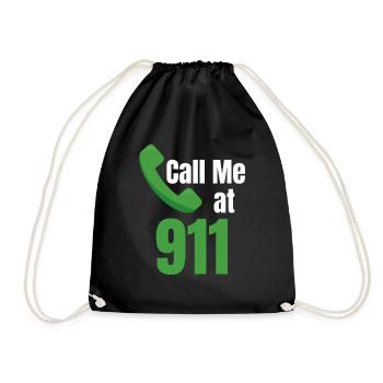 Call me at Dispatcher First - Drawstring Bag - black - Front