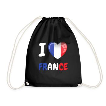 TSHIRT FRANCE MAILLOT FOOTBALL EQUIPE FAN CADEAU T - Sac de sport léger - noir - Devant