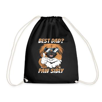 Père pékinois Meilleur papa Pawsibly - Sac de sport léger - noir - Devant