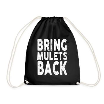 Bring Mullets Back Party Funny Country Concert - Drawstring Bag - black - Front
