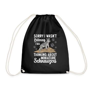 Schnauzer nain Chien Schnauzer - Sac de sport léger - noir - Devant