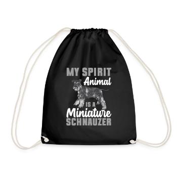 Schnauzer nain Chien Schnauzer - Sac de sport léger - noir - Devant