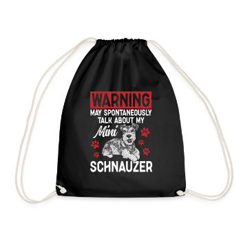 Schnauzer nain Chien Schnauzer - Sac de sport léger - noir - Devant