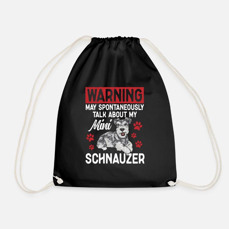 Zwergschnauzer Hund Schnauzer - Turnbeutel - Schwarz