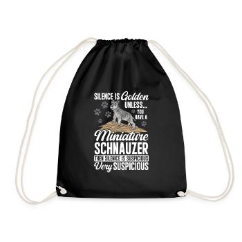 Schnauzer nain Chien Schnauzer - Sac de sport léger - noir - Devant