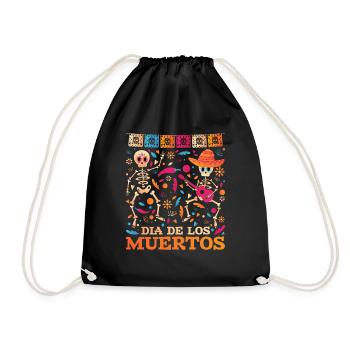 Dia De Los Muertos Jour Des Morts Fête D’Halloween - Sac de sport léger - noir - Devant