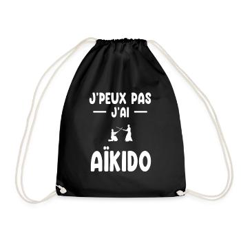je peux pas j'ai aïkido cadeau aïkidoka - Sac de sport léger - noir - Devant