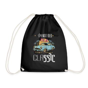 Fan de voitures anciennes I_m pas vieux je suis un classique - Sac de sport léger - noir - Devant