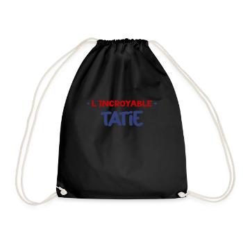 Message Tata L'Incroyable Tatie Femme Super Héros - Sac de sport léger - noir - Devant