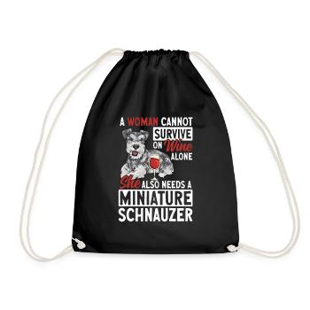 Schnauzer nain Chien Schnauzer - Sac de sport léger - noir - Devant