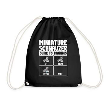 Zwergschnauzer Hund Schnauzer - Turnbeutel - Schwarz - Vorne