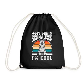 Schnauzer nain Chien Schnauzer - Sac de sport léger - noir - Devant