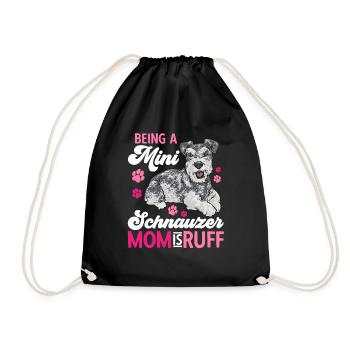 Schnauzer nain Chien Schnauzer - Sac de sport léger - noir - Devant