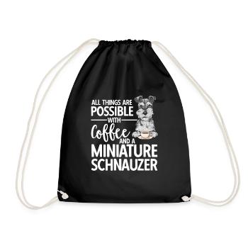 Schnauzer nain Chien Schnauzer - Sac de sport léger - noir - Devant