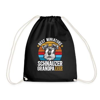 Schnauzer nain Chien Schnauzer - Sac de sport léger - noir - Devant
