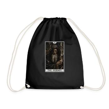 Tarot Cards Tarot Card The Hermit The Hermit - Drawstring Bag - black - Front