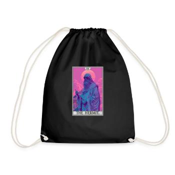 Tarot Cards Tarot Card The Hermit The Hermit - Drawstring Bag - black - Front