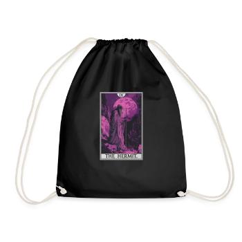 Tarot Cards Tarot Card The Hermit The Hermit - Drawstring Bag - black - Front