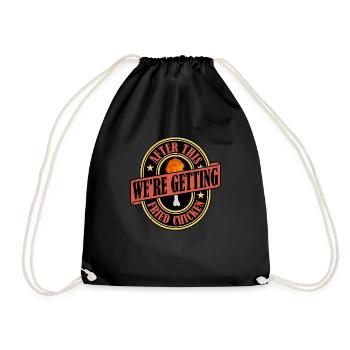 Après cela, nous obtenons du poulet frit frit rapidement - Sac de sport léger - noir - Devant
