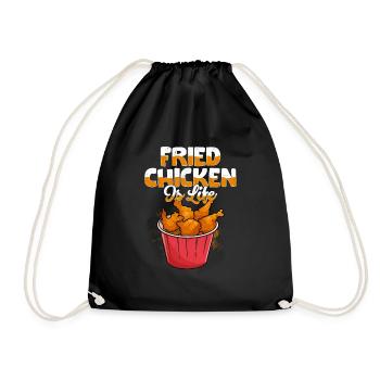 Le poulet frit est la restauration rapide Life Fry - Sac de sport léger - noir - Devant